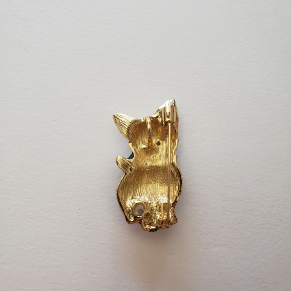 Sweet Kitty Cat Kitten with Bow Rhinestone Brooch Enamel Pin/Pend Cat Lover gift - Picture 7 of 9